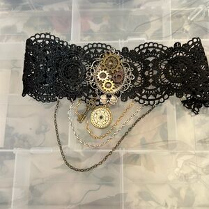 Steam punk style choker necklace.